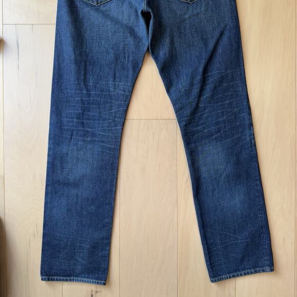 3x1 Selvedge Jeans 36 Blue Dark Wash Minimalist Workwear Straight Made in USA - Picture 9 of 10